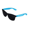 Black/Blue Retro 2 Tone Tinted Lens Sunglasses